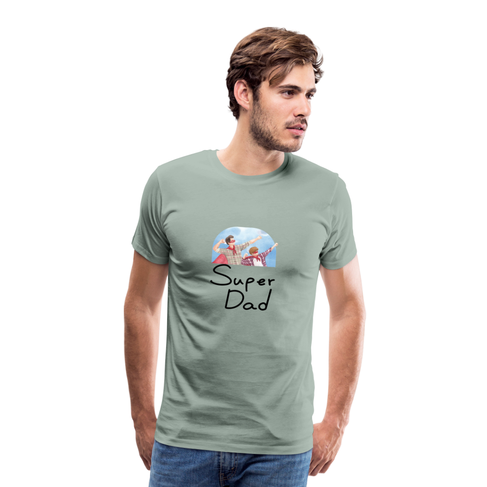 Super Dad Men's Premium Gift T-Shirt - steel green