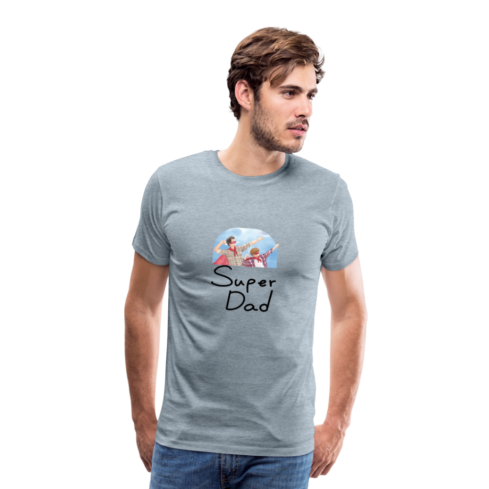 Super Dad Men's Premium Gift T-Shirt - heather ice blue