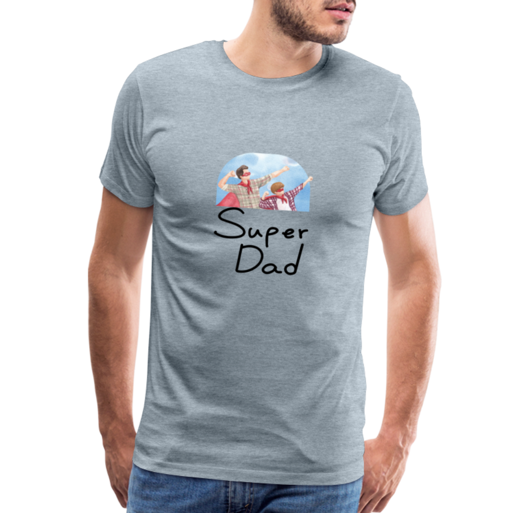Super Dad Men's Premium Gift T-Shirt - heather ice blue