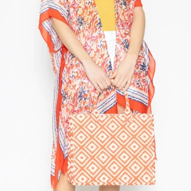 coral tote bag purse, stylish diaper handbag baby bag