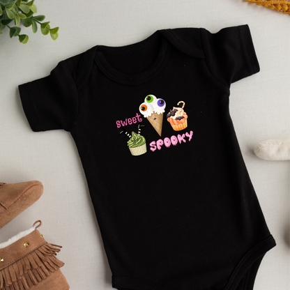 sweet spooky halloween ice cream baby onesie clothing for girls scary trick or treat