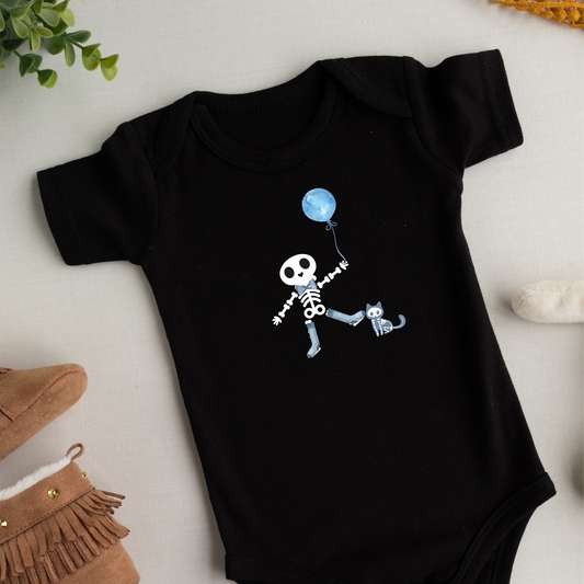 Skeleton Boy with Balloon Infant Fine Jersey Bodysuit