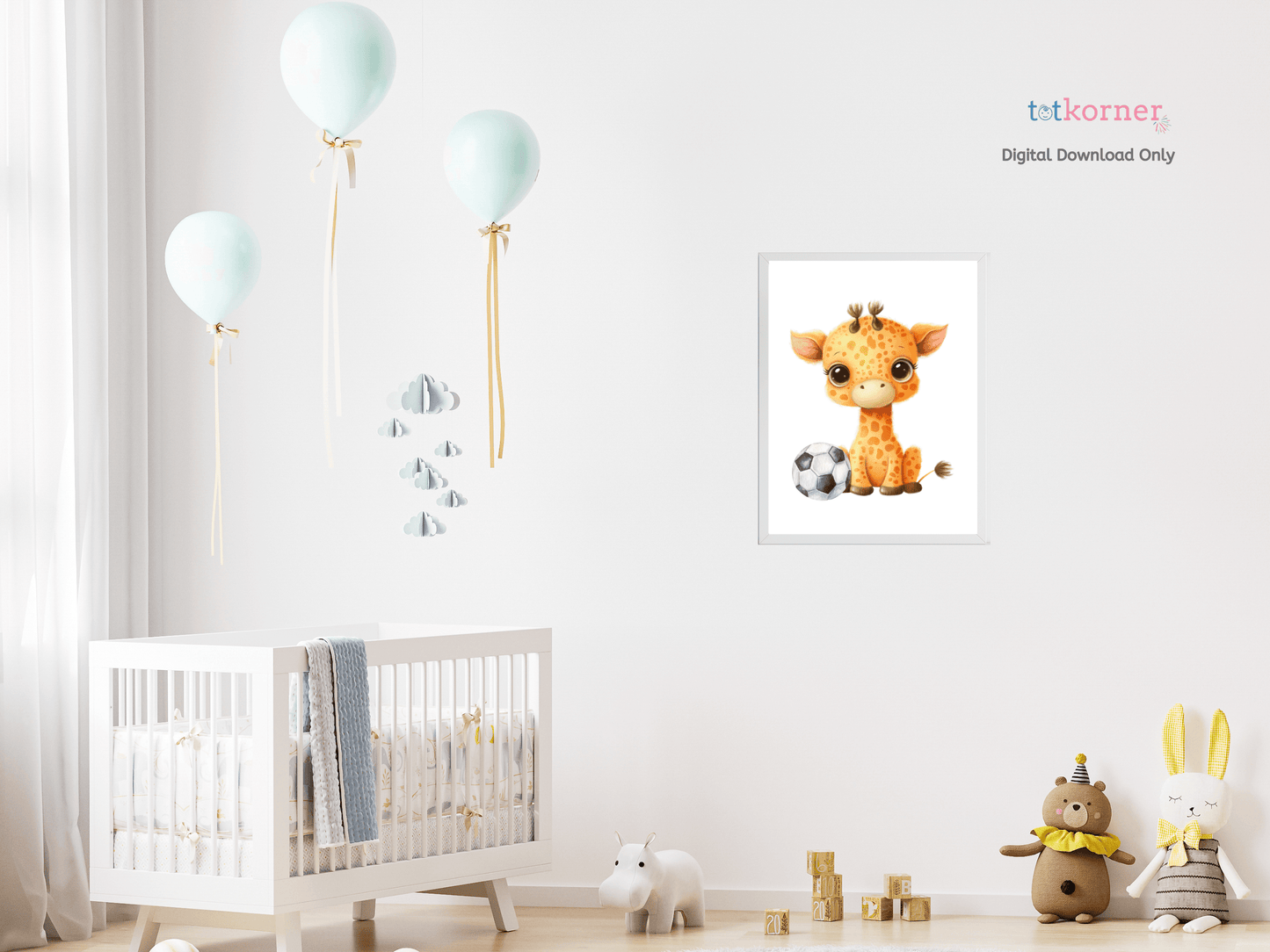 nursery download, animals fancy download, cute nursery decor, sports decor, baby animal sporty digital, digital wall art, digital wall art display, digital wall art prints, baby animals, soccer, soccers, game, sports, soccer ball decor, nursery soccer decor, download