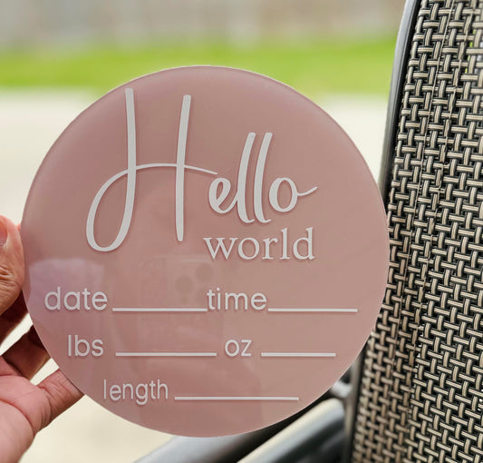 Hello world newborn sign, baby birth sign, baby announcement, Hello World Newborn Sign, Baby Birth Announcement Sign, Wooden Baby Announcement Sign, Birth Announcement Sign for Hospital or Newborn Photo Props, Hospital Gift for New Parents and Expecting Mothers