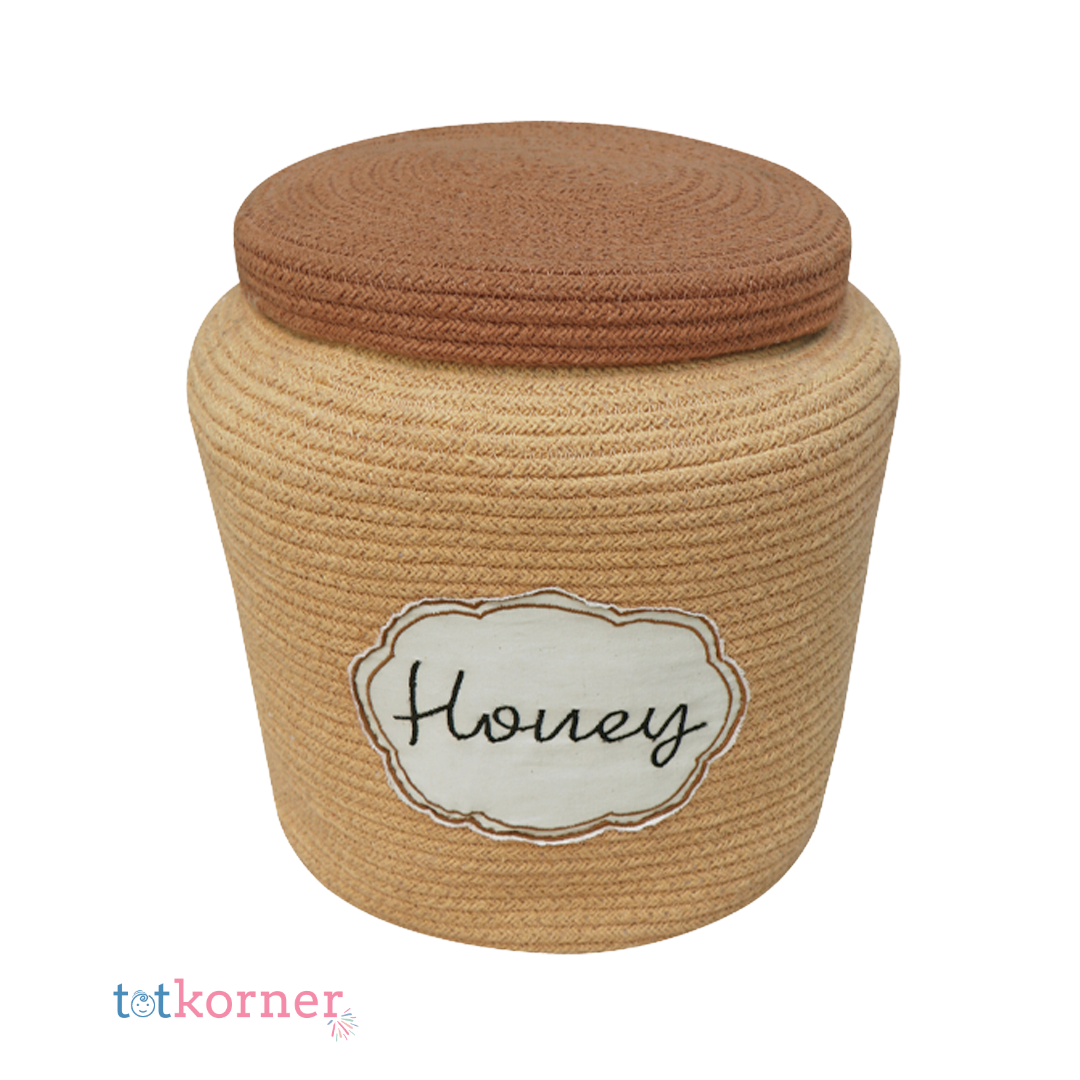 Basket Honey Pot, toy organizer, nursery toy organizer, bedroom decor, kid bedroom decor, nursery bedroom decor, nursery decor ideas