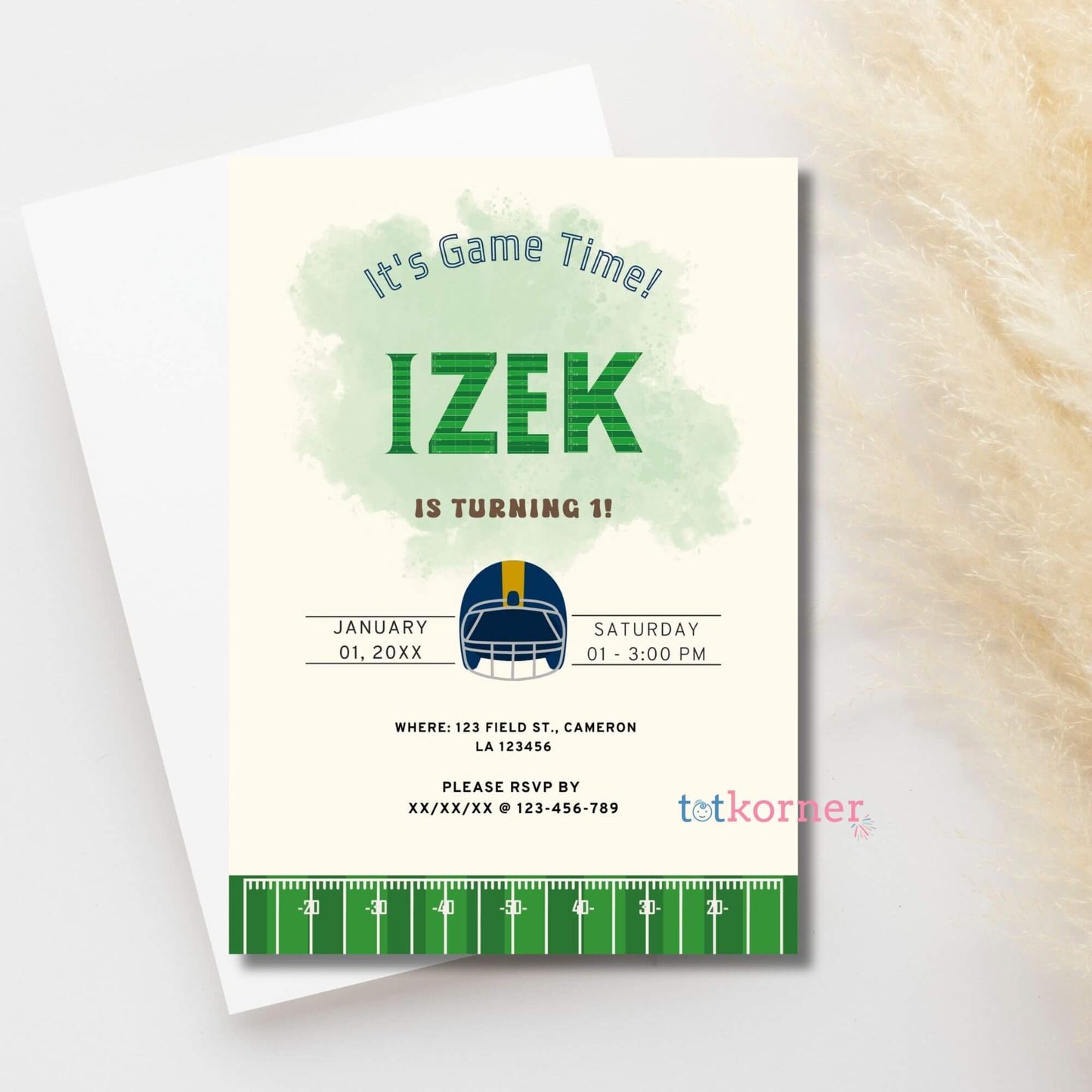 its game time football birthday printable invitation party theme ideas for children