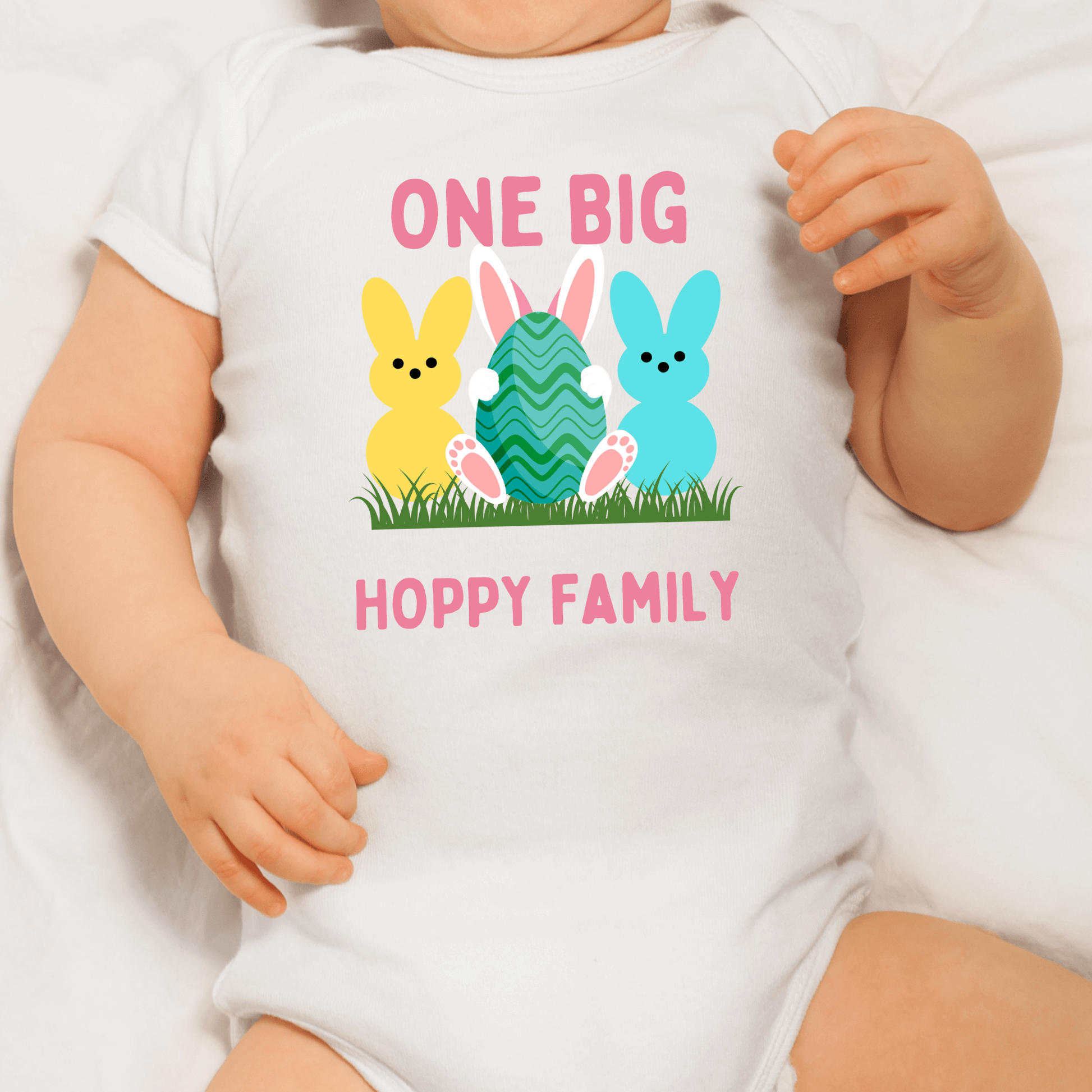Easter baby outfit, baby toddler clothes, easter Sunday clothing, funny easter outfit, hipster baby easter clothes, spring outfit one big hoppy happy family