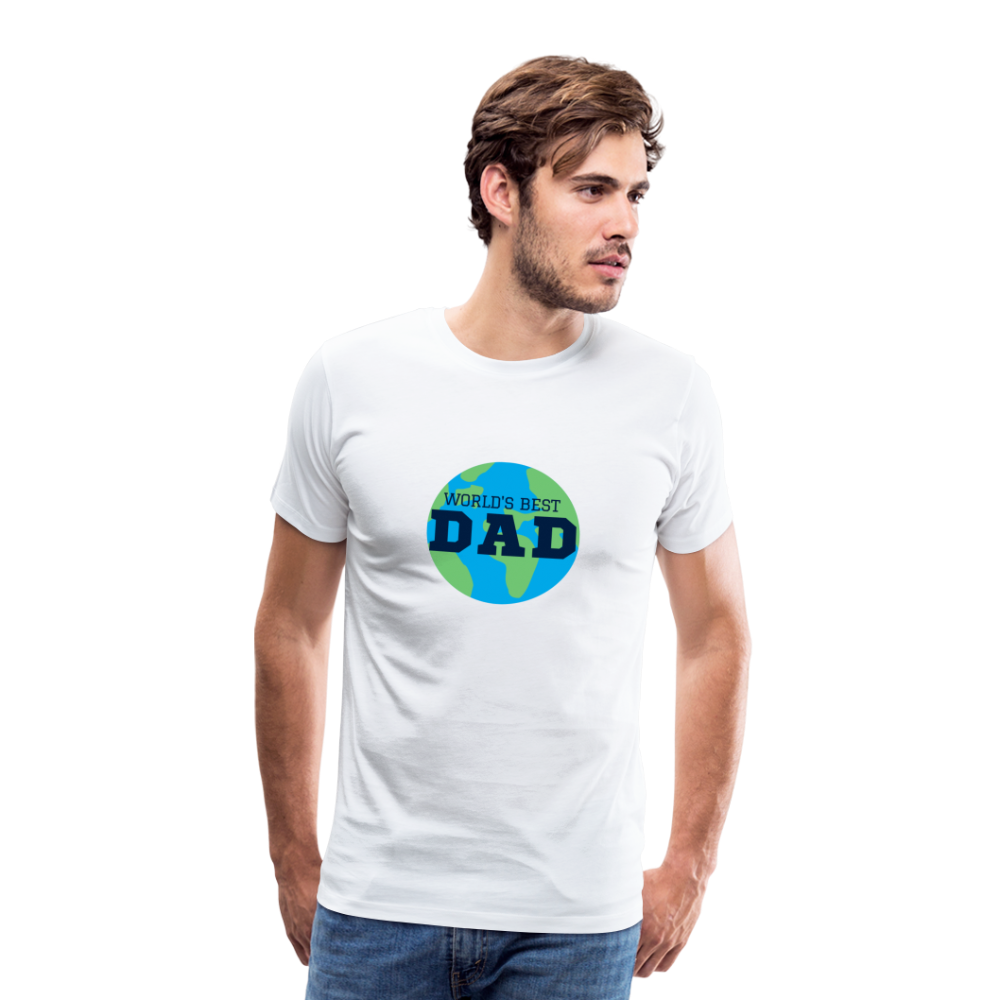 World's Best Dad Men's Premium T-Shirt - white, Unique Gift Ideas, Gifts for Dad, Unique Gift Catalog, best gifts for father's day, dad gifts ideas, gifts for dad, top deals on gifts, for dad who has everything gift, best gifts for dad, birthday gifts for dad,  Best gifts in the world, last minute gift for dad, presents for dads, dad's gift ideas for men, funny gift shirt for men, funny shirt, hilarious shirt