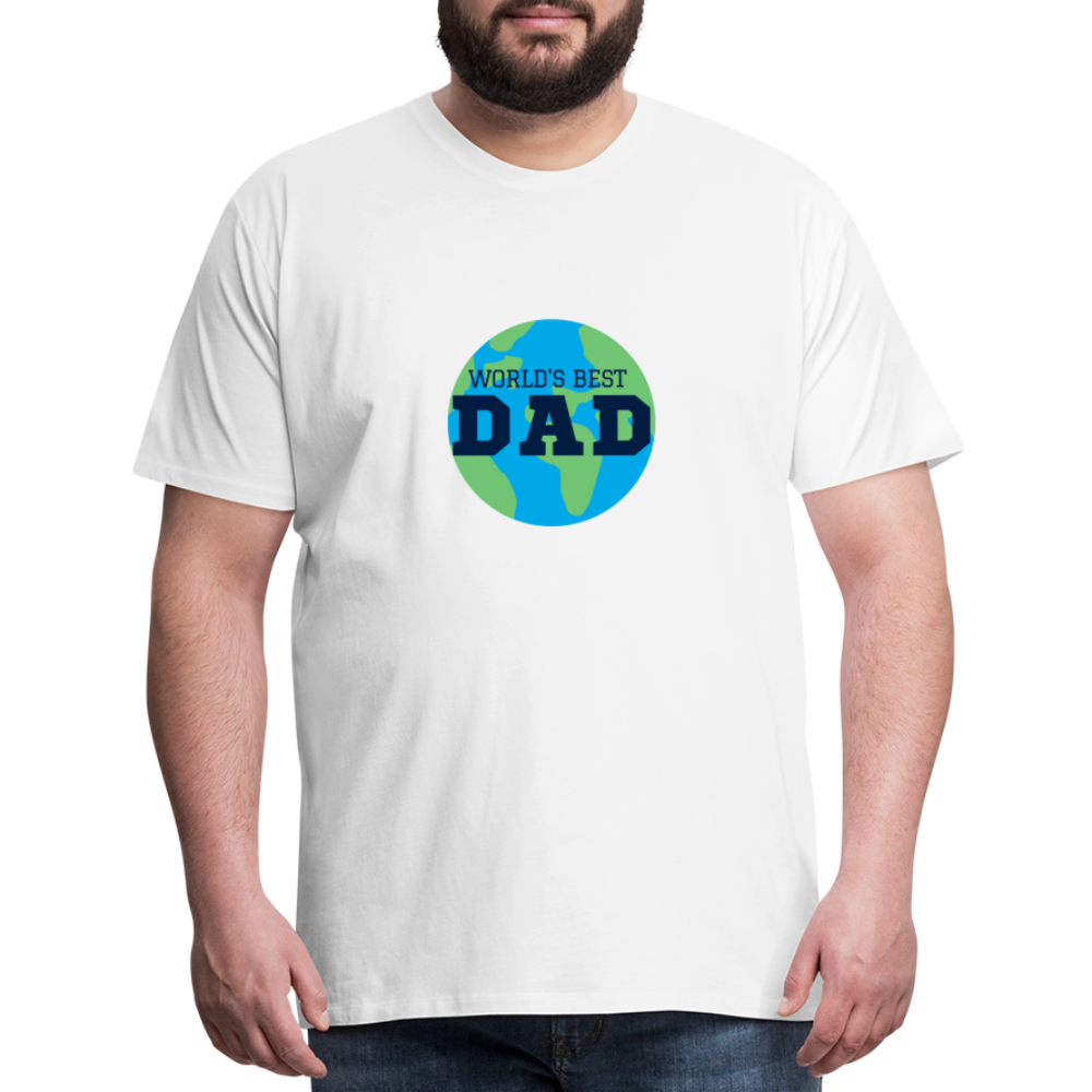 World's Best Dad Men's Premium T-Shirt - white