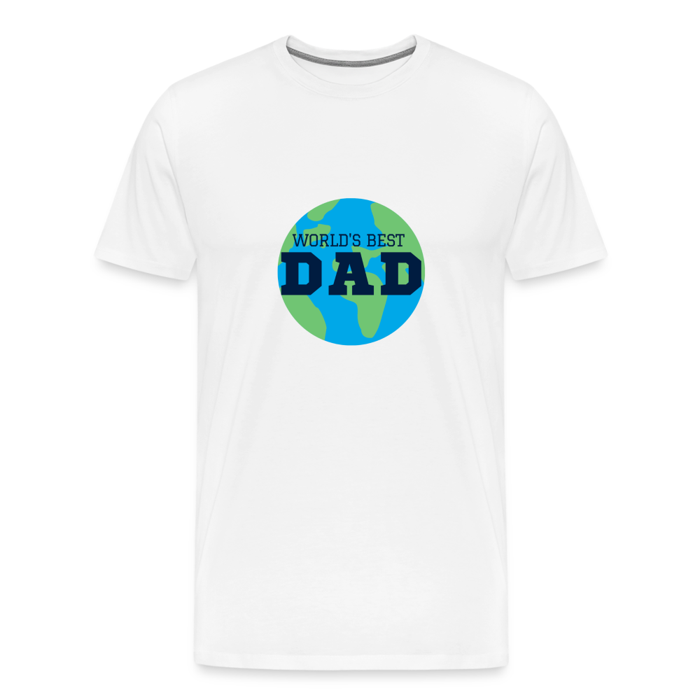 World's Best Dad Men's Premium T-Shirt - white, Best Dad of the world premium gift shirt, Birthday T-shirt, First Time Dad, For Father's Day, Birthday Gift, Father's Day gift ideas, father's day gift, cool father's day gifts, gifts for father's Day, Luxury father's day gifts, One of a kind Father's Day Gifts, thoughtful Dad Gifts, 