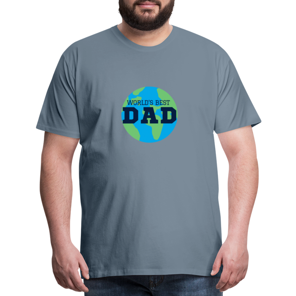 World's Best Dad Men's Premium T-Shirt - steel blue