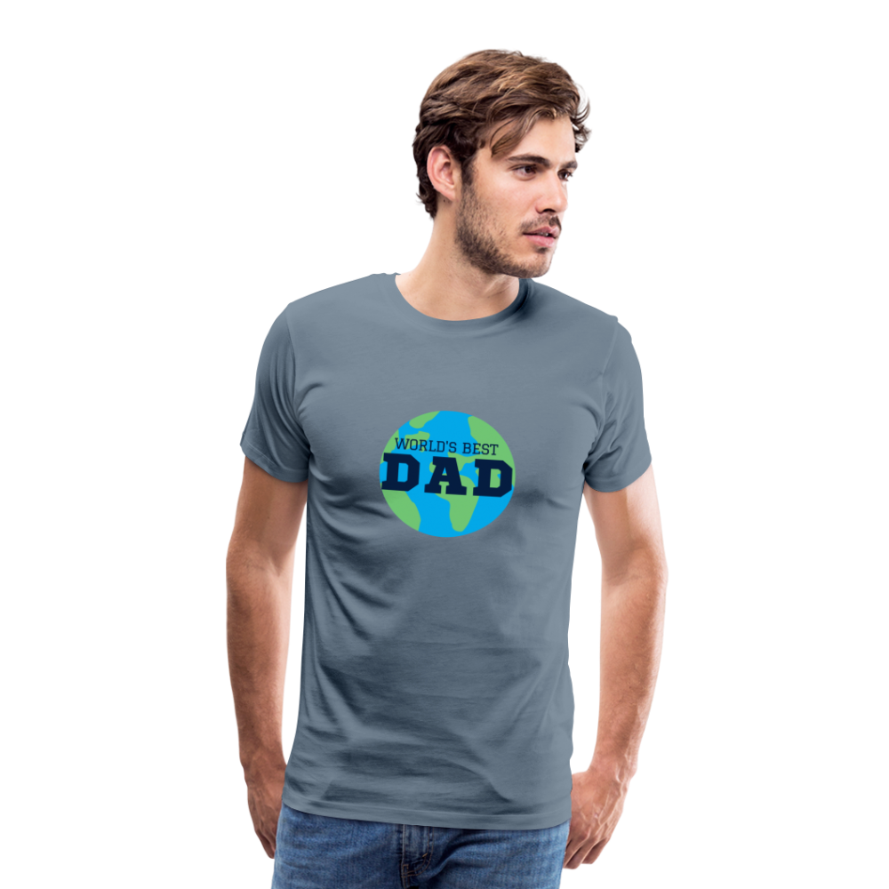 World's Best Dad Men's Premium T-Shirt - steel blue