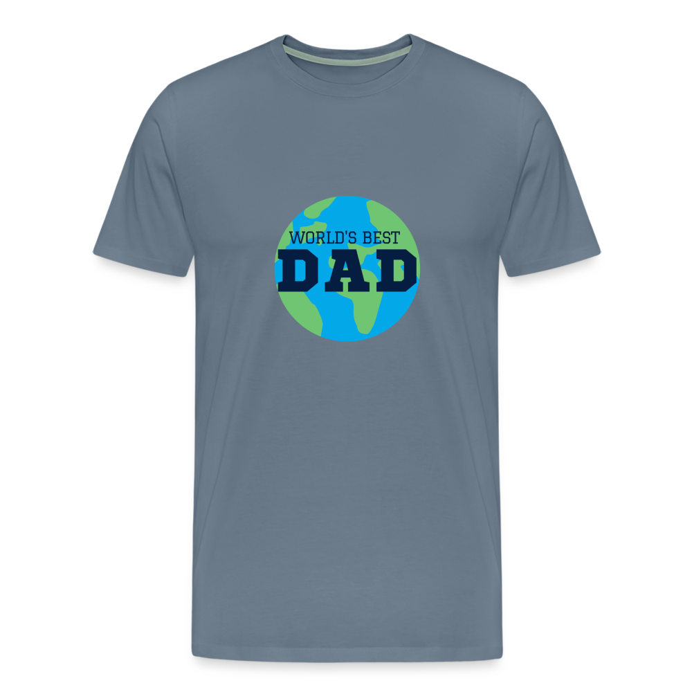 World's Best Dad Men's Premium T-Shirt - steel blue