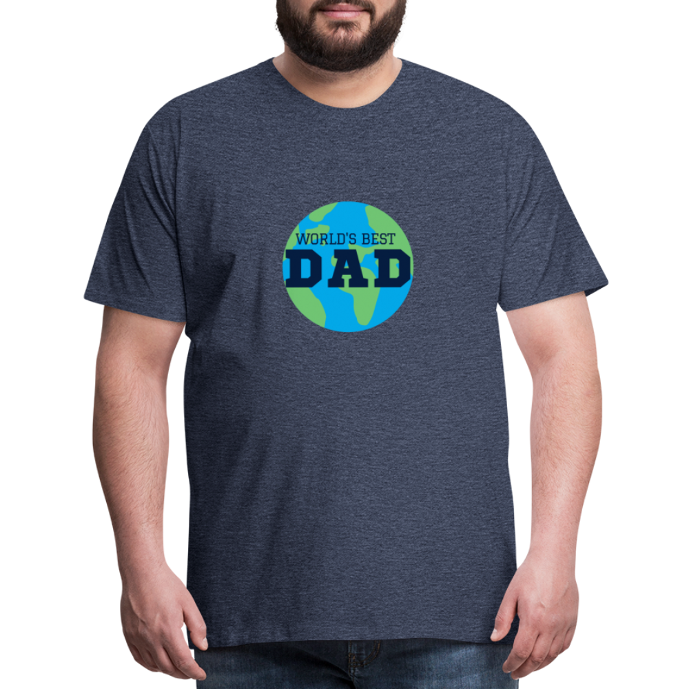 World's Best Dad Men's Premium T-Shirt - heather blue