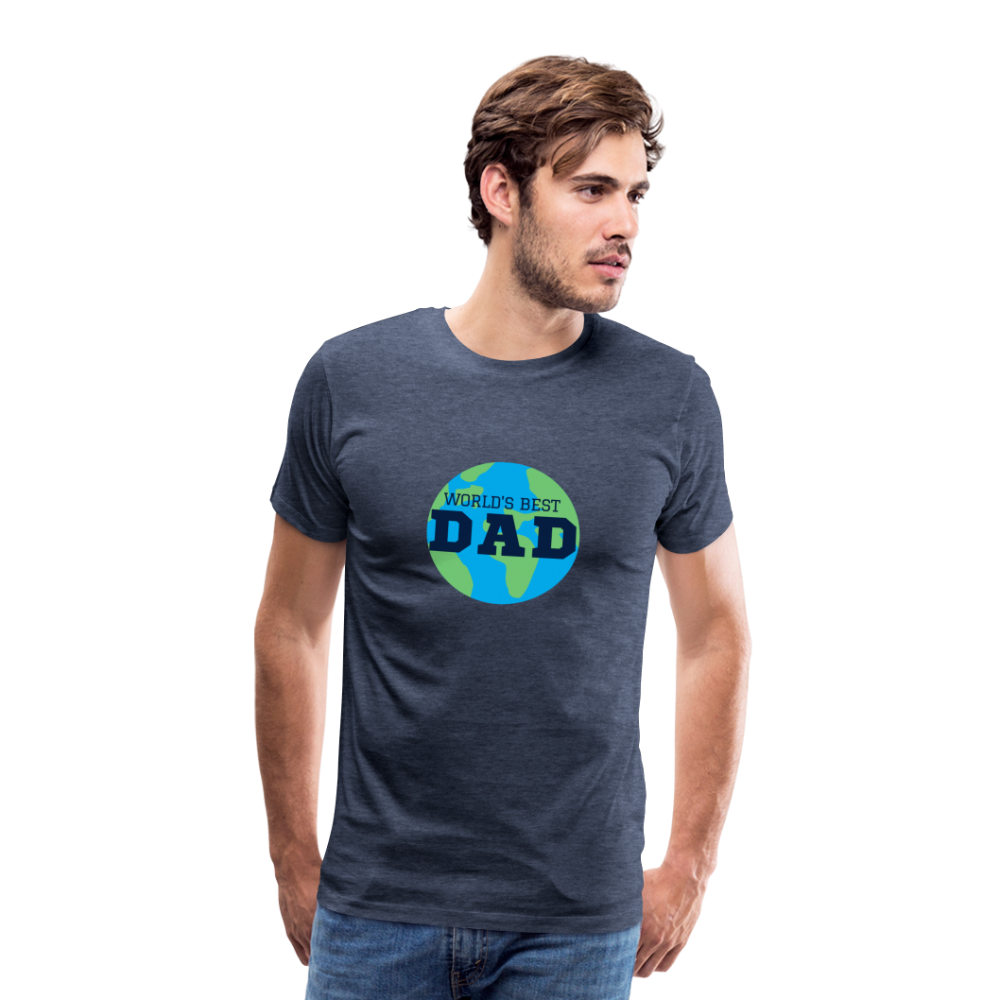 World's Best Dad Men's Premium T-Shirt - heather blue