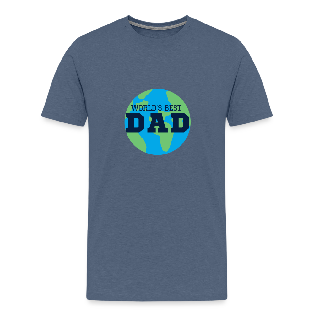 World's Best Dad Men's Premium T-Shirt - heather blue