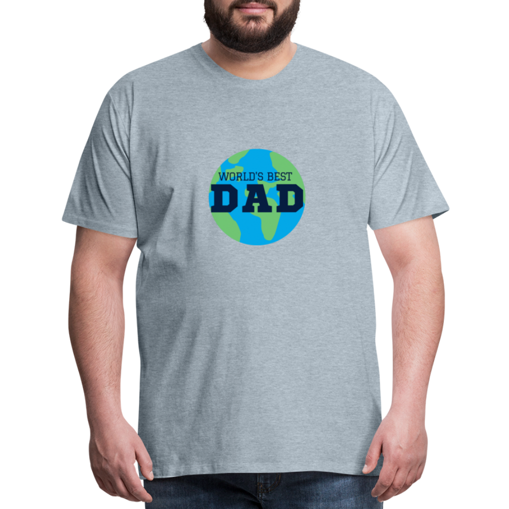 World's Best Dad Men's Premium T-Shirt - heather ice blue