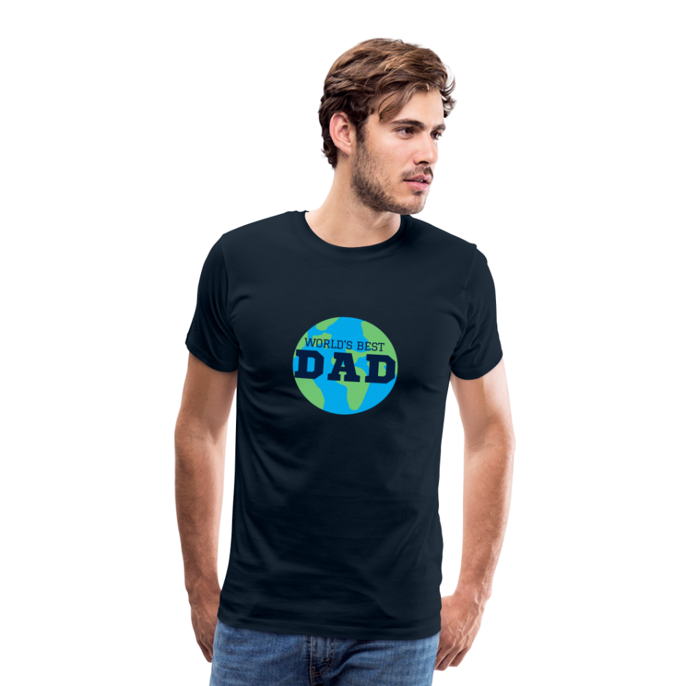 World's Best Dad Men's Premium T-Shirt - deep navy