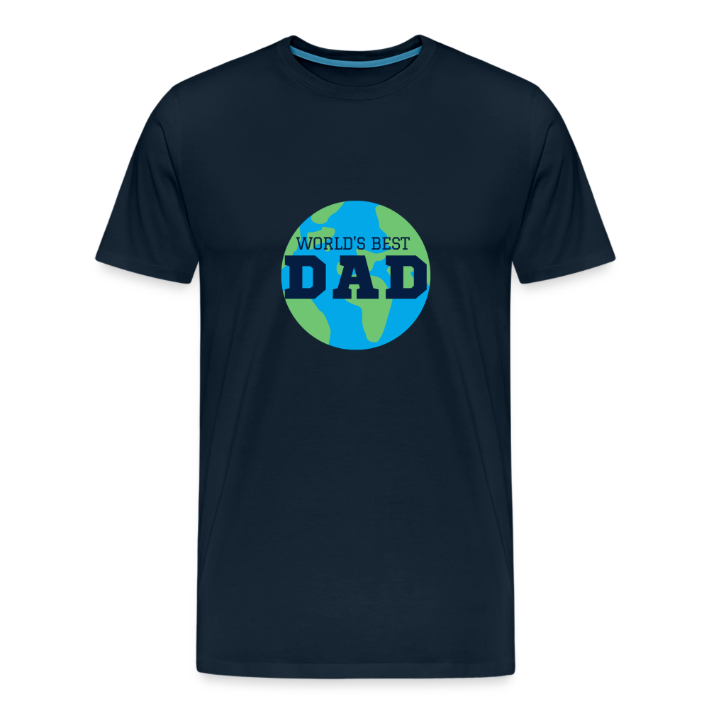 World's Best Dad Men's Premium T-Shirt - deep navy