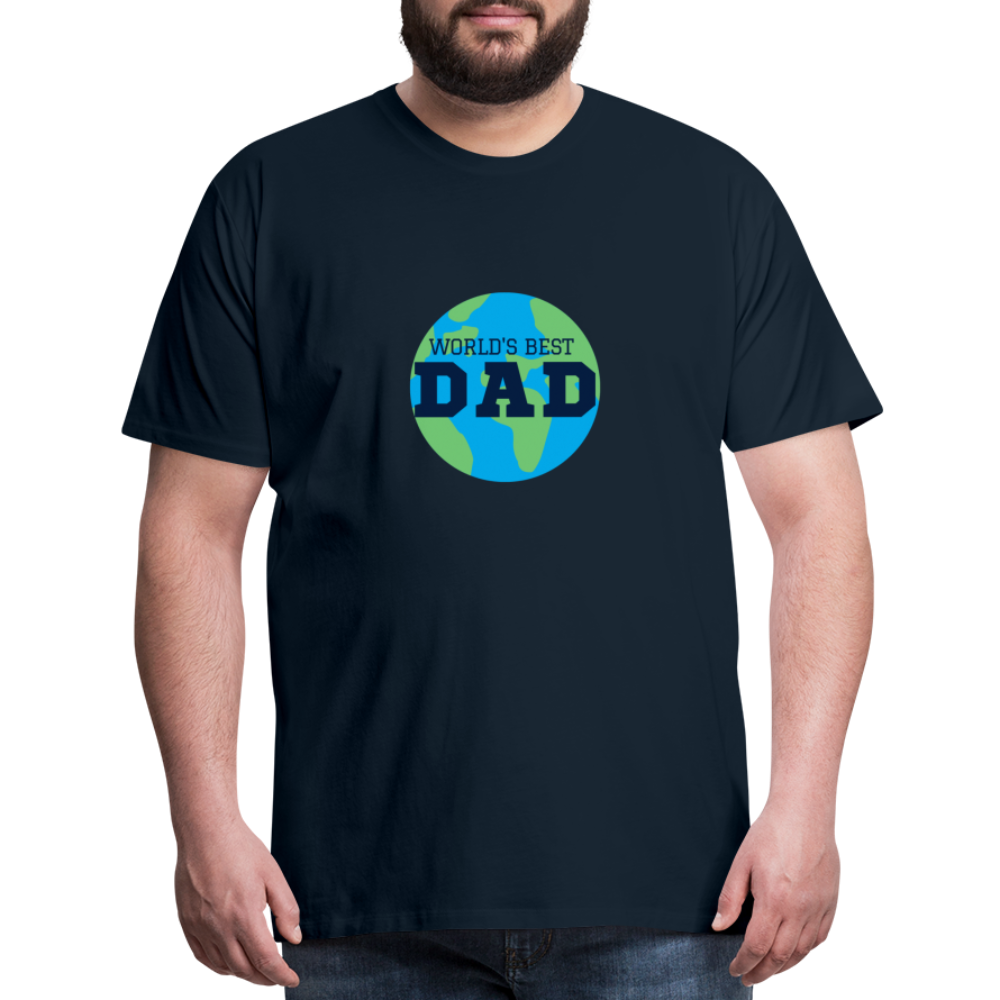 World's Best Dad Men's Premium T-Shirt - deep navy