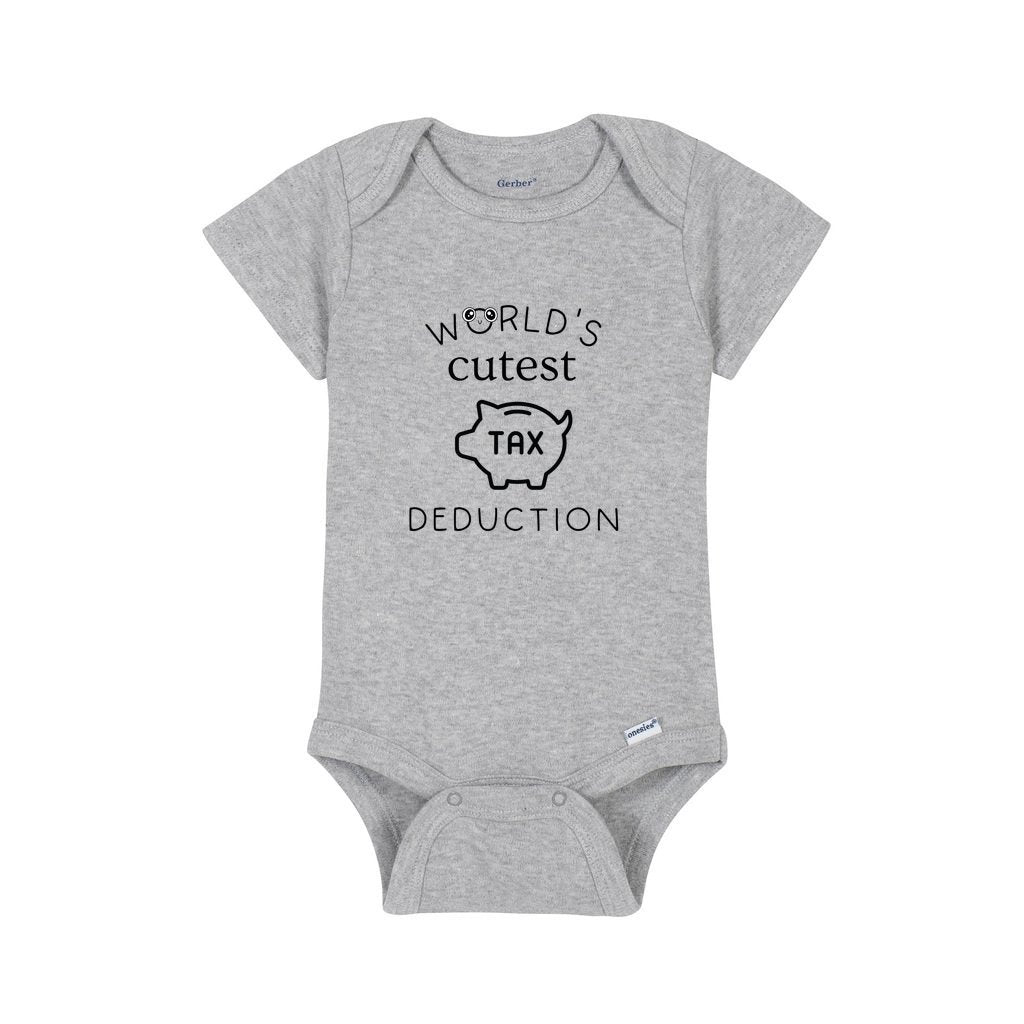 World's Greatest Tax Deduction Personalized Baby Bodysuit - Funny Baby Bodysuit , Cute Baby Bodysuit