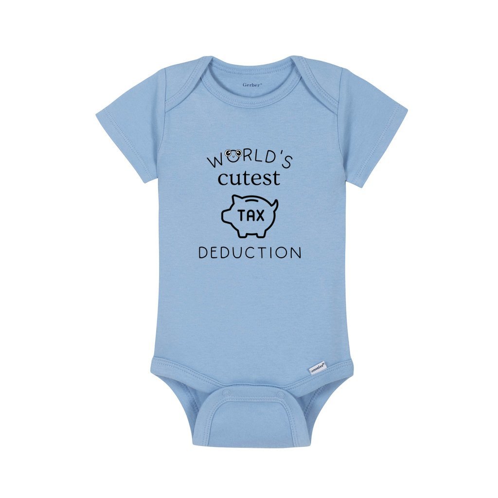 Funny Baby Onesie® Cutest Tax Deduction, Sarcastic Onesie® Baby Shower Gift, Cute Baby Onesie® Newborn Onesie,  Baby Clothes, Baby Onesie