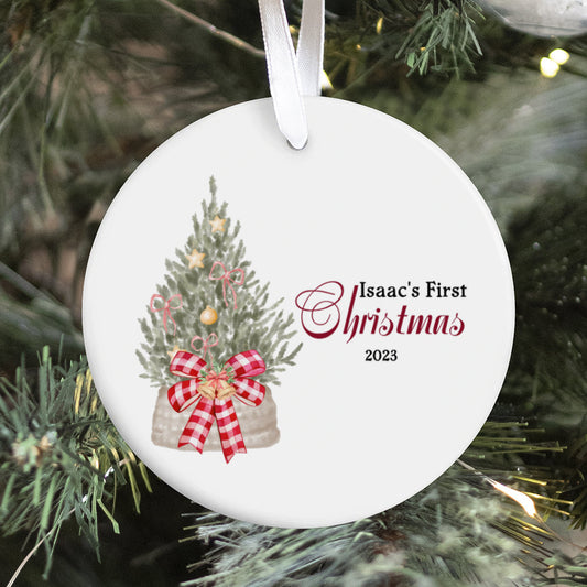 baby's first Christmas ornament, Christmas decor, personalized, baby gift idea newborn first time mom