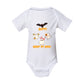 white cute baby halloween funny baby trick or treat baby outfit ideas, one-of-a-kind baby clothes, baby gear, trick or treat baby clothes, halloween outfit trick or treat baby romper 1st halloween, batty about my boos baby clothing