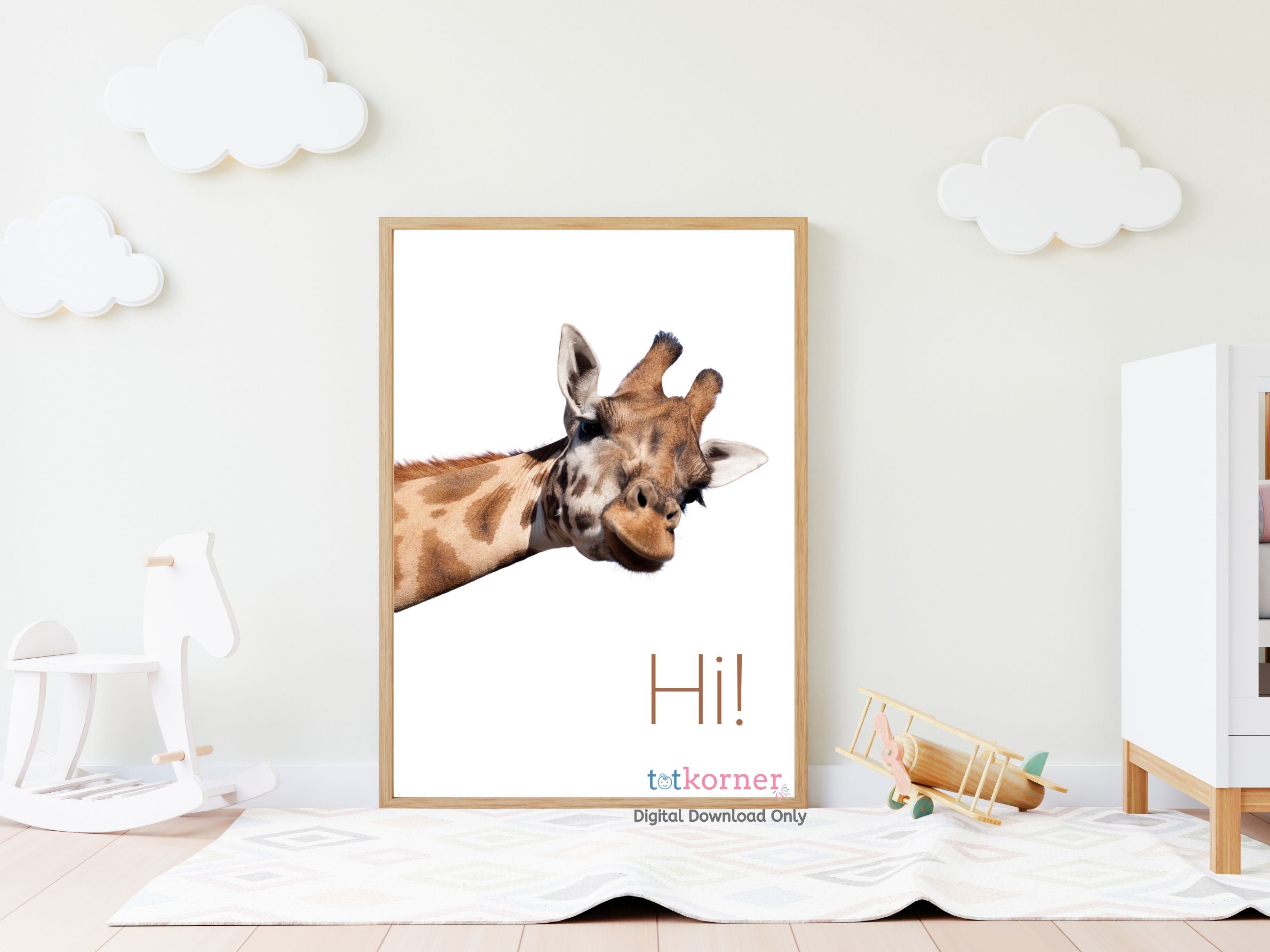 Giraffe nursery deals wall art