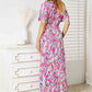 Double Take Multicolored V-Neck Maxi Dress