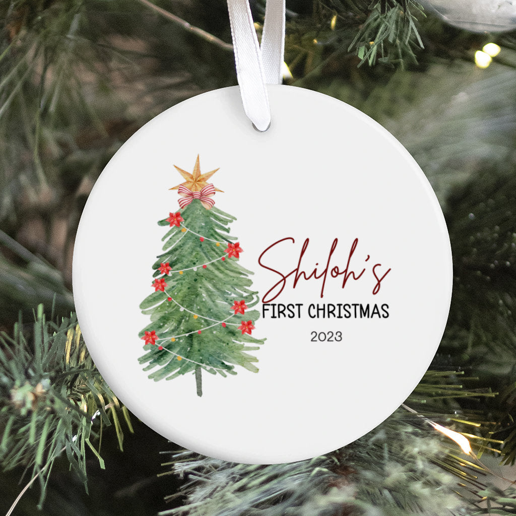 baby's first Christmas ornament, Christmas decor, personalized