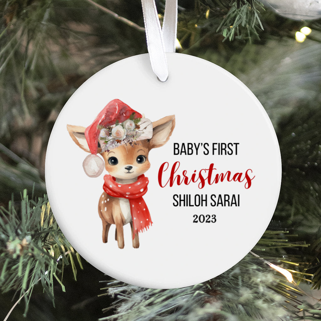 baby's first christmas ornament, baby gift idea, Christmas gift, personalized