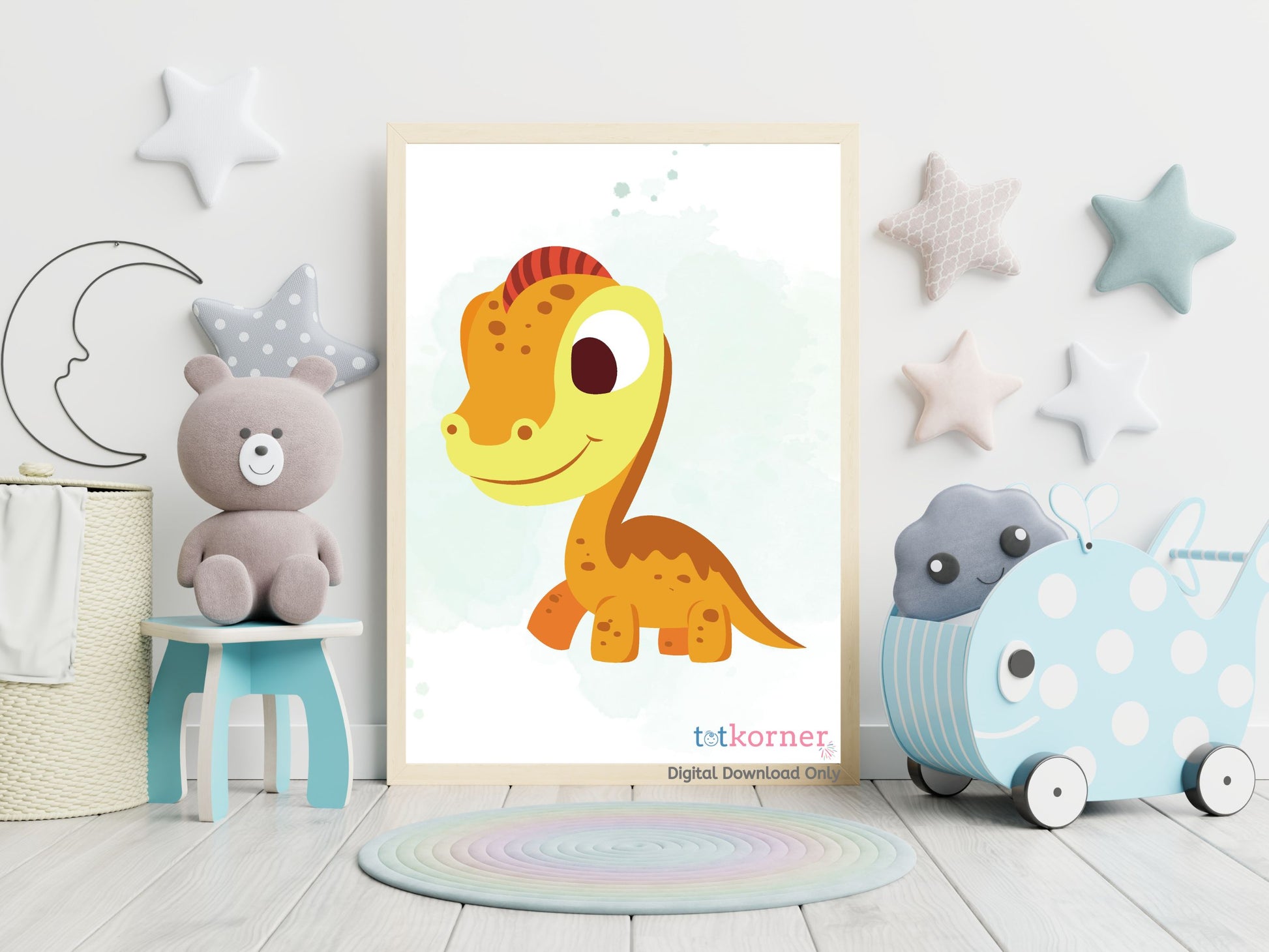 Dinosaur Art Printable Wall Art for Baby Boy Nursery | Children's Bedroom Decor – totkorner dinosaur-art-printable-wall-art-for-baby-boy-nursery-children-s-bedroom-decor-totkorner