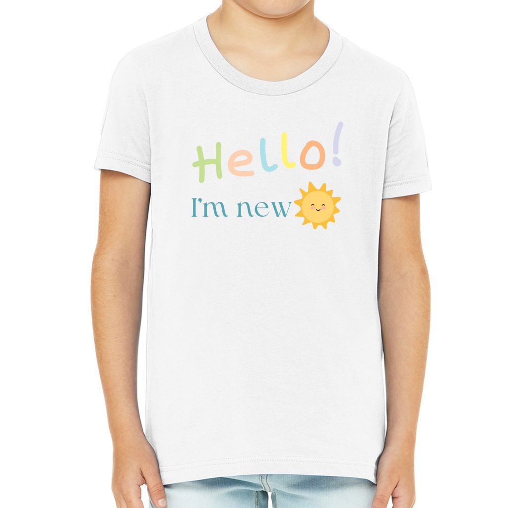 Hello I'm new Youth Jersey Unisex Tee 