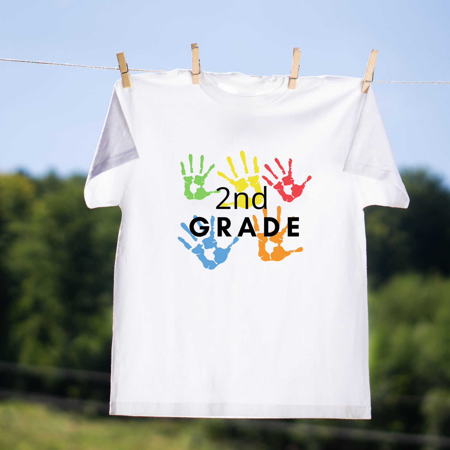 Hand prints personalized First Day Of School T-Shirt | Back to School Shirt | Unisex Size T-shirt