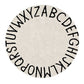 Round ABC  Washable Rug (Natural/Black)