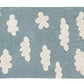 Vintage Blue Clouds  Washable Nursery Rug 