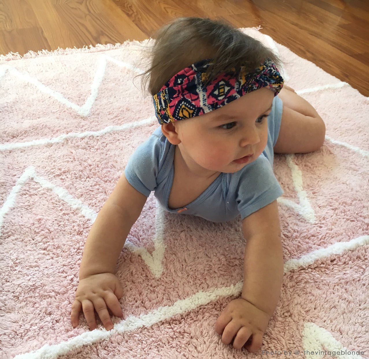 Pink Hippy Washable Nursery Rug