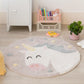 Pearl grey Ivory Dark Yellow Grey Peach Unicorn Believe in Yourself Washable Rug