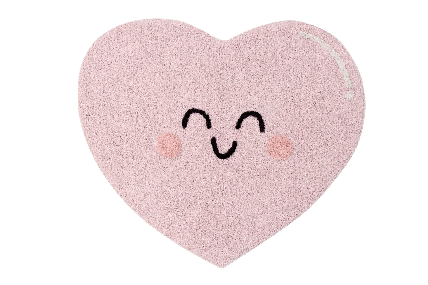 Pink Happy Heart Washable Nursery  Rug 