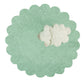 Green Puffy Sheep Washable Nursery Rug 