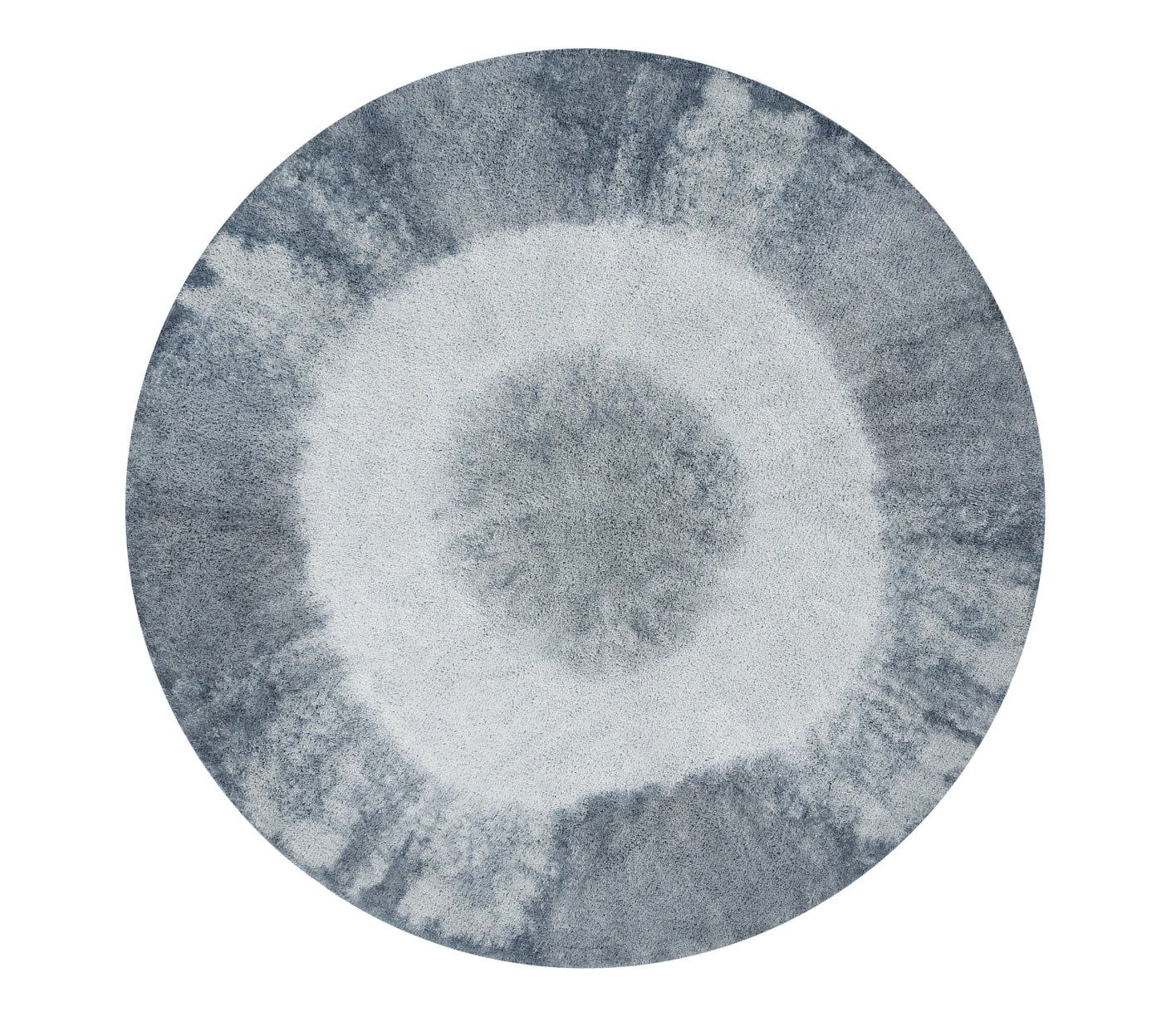 Tie-Dye Vintage Blue Washable Nursery Rug