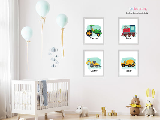 trucks decal  construction jpg | construction wall art decor | construction wall art  Construction Nursery Art | Construction Nursery Art, Nursery Poster, Trucks Prints, Construction Decor, Kids Wall Decor, Kids Art, Nursery Wall Art Set |