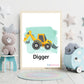 digger jpg | digger wall art decor | digger digital wall art | digital download digger