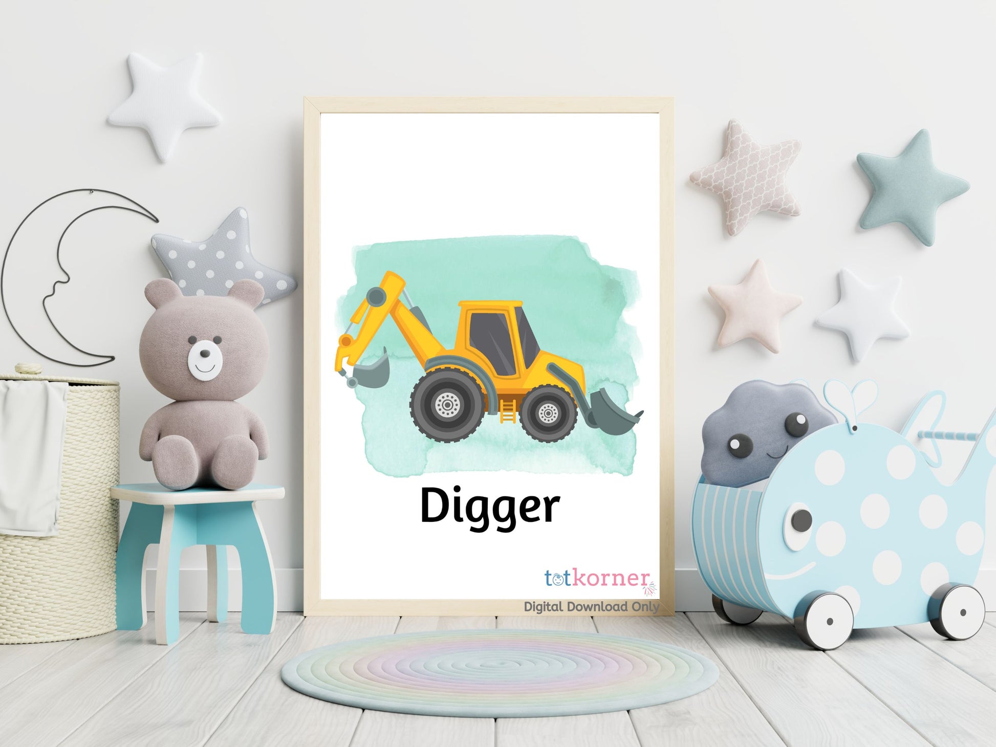 digger jpg | digger wall art decor | digger digital wall art | digital download digger