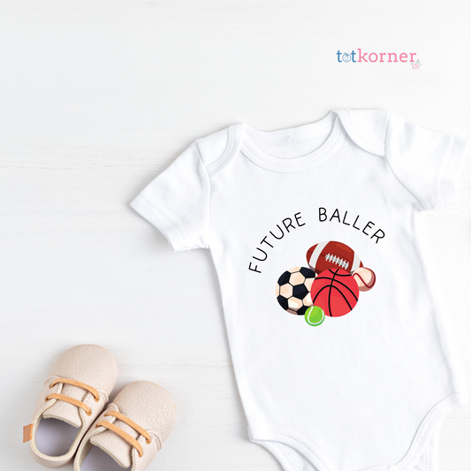 Future Baller Basketball Baby Onesie®, Basketball Shirt for Toddler, Sports Themed Baby Shower Gift, Basketball Outfit, cute baby bodysuit