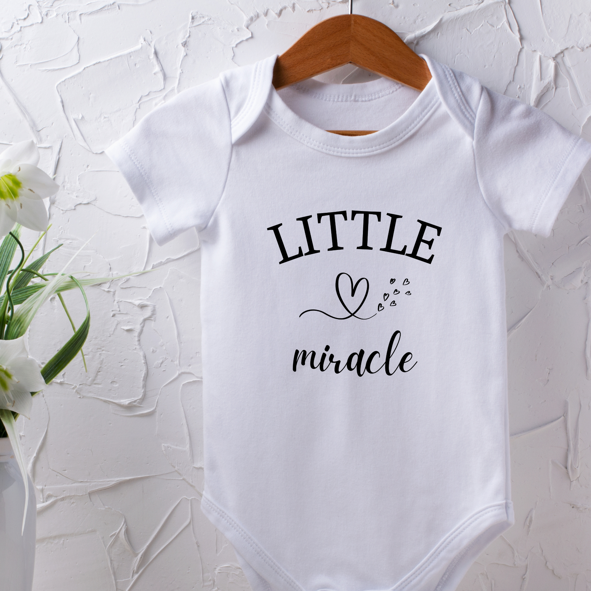 Our Little Miracle Pregnancy Announcement Baby Vest/Romper, Baby