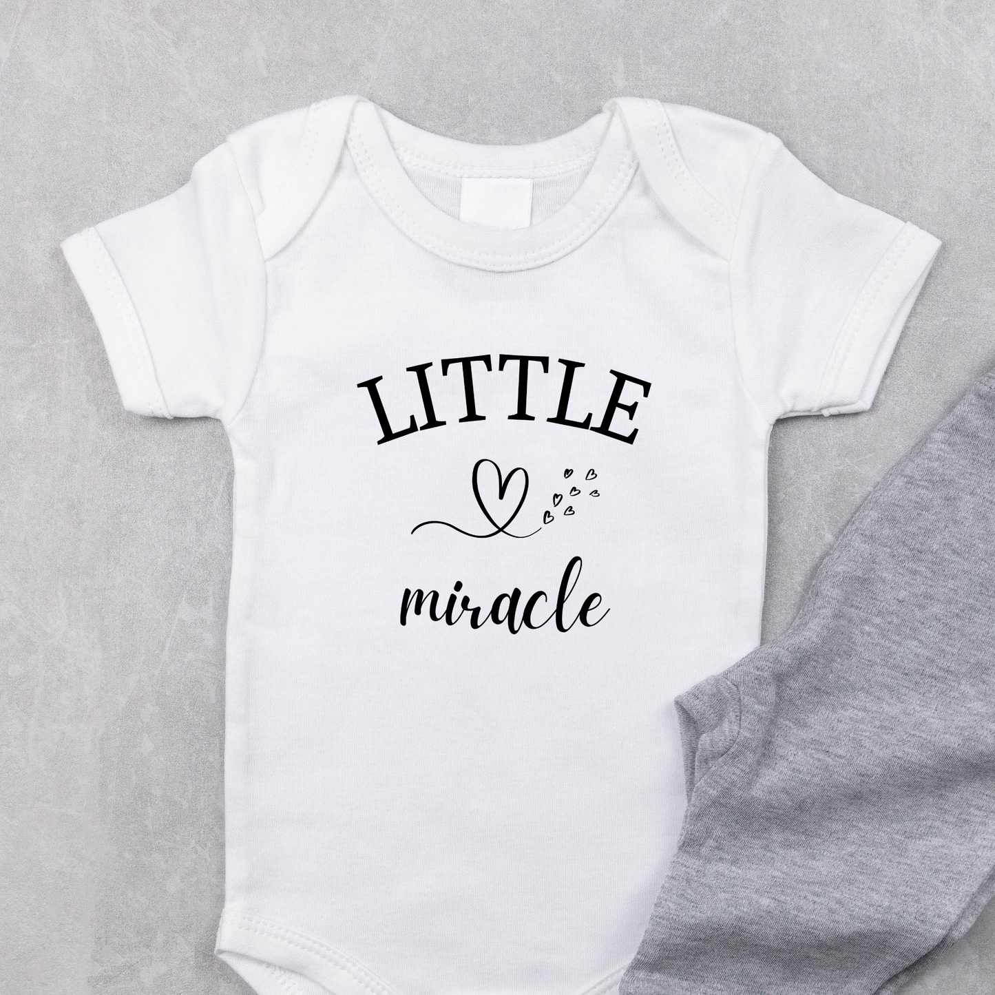 Little Miracle IVF Baby Outfit | #babyonesie #baby #babyclothes #onesie #babygirl #babyboy #babyfashion #onesies #babyshower #handmade #babyshowergift #shopsmall #babygift #babyonesies #babyromper #etsyshop #etsy #smallbusiness #babyclothing #babybodysuit #pajamas #onesiepajamas #kidscanvas #kidstops #babyshowergiftideas #babyshower #gift #baby #grandchildgift #rainbowbabyoutfit #rainbowbaby