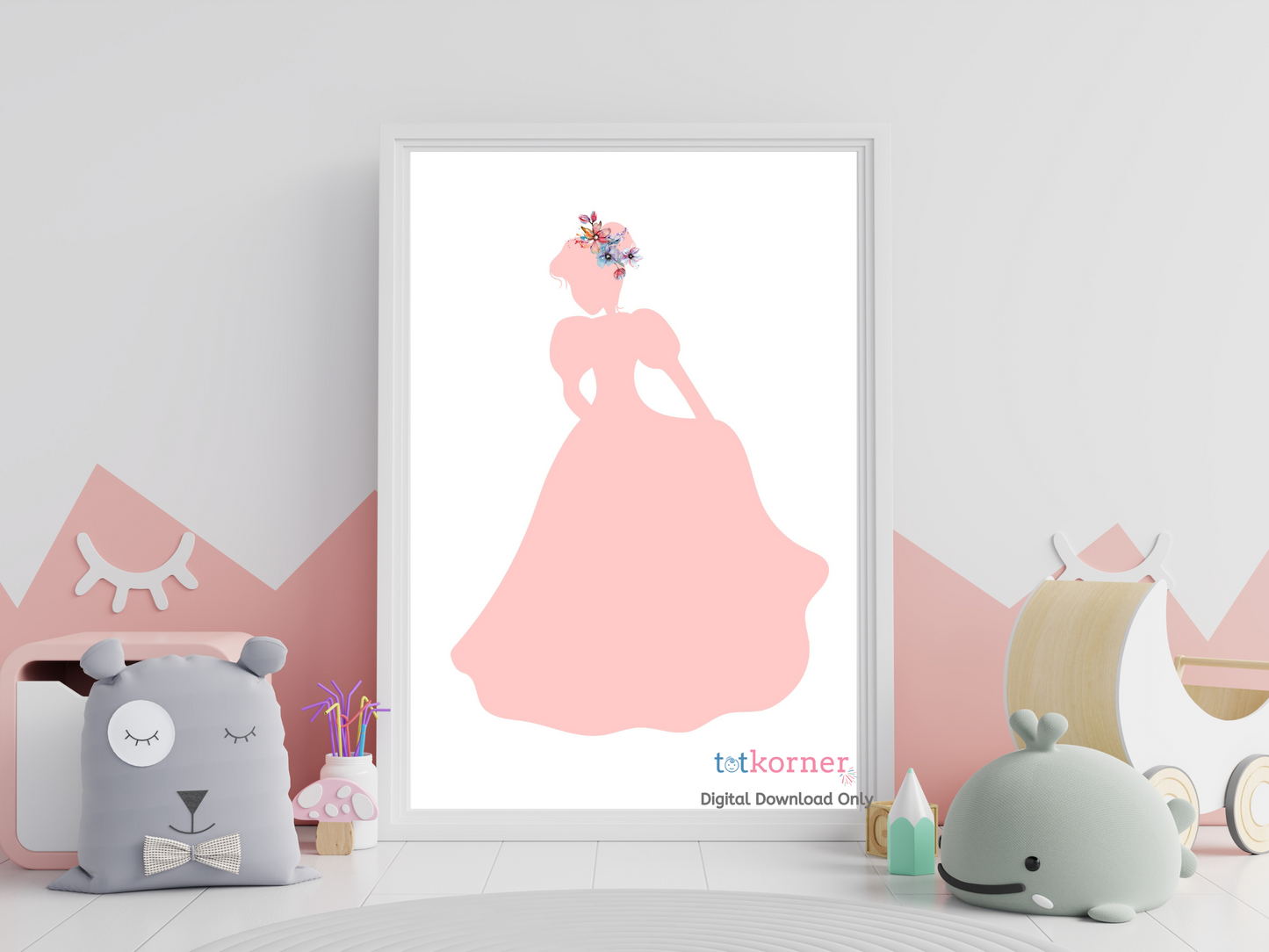 princess prints | Disney princess digital art | Disney princess wall art | beautiful girl digital art princess | Disney princess framed wall art | digital | princess wall decor | princess wall art download | pink and gold princess prints