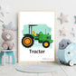 tractor | digital wall art | tractor digital art | digital tractor | digital download tractor | vehicle prints | boys room decor | boys birthday theme | unique gift for boys | printable | digital download | print for walls | nursery | prints | trucks  | nursery art | vehicle prints | construction decor